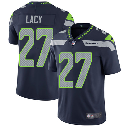 Nike Seahawks #27 Eddie Lacy Steel Blue Team Color Men's Stitched NFL Vapor Untouchable Limited Jersey - Click Image to Close